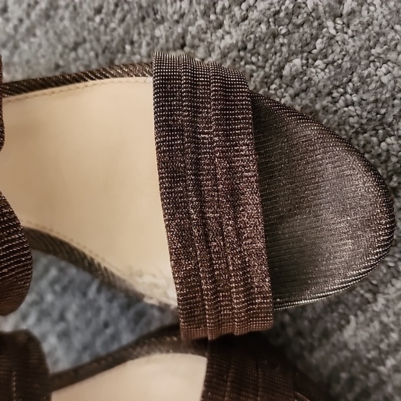 GIANNI BINI Strappy Bronze Platform Heels - Picture 9 of 14
